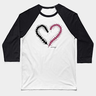 Centipede Heart Baseball T-Shirt